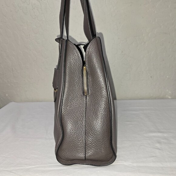 Radley London Sloane Street Large Zip-Top Gray Pebble Grain Leather Shoulder Bag - Picture 3 of 16